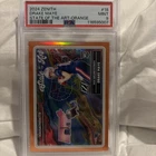 2024 Panini Zenith - State of The Art Drake Maye #18 Orange (RC) - PSA 9