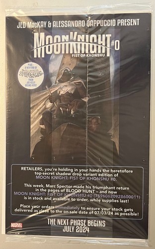 MOON KNIGHT: FIST OF KHONSHU #0 -SECRET SHADOW DROP VARIANT-1 PER STORE-SEALED - Bild 2 von 3