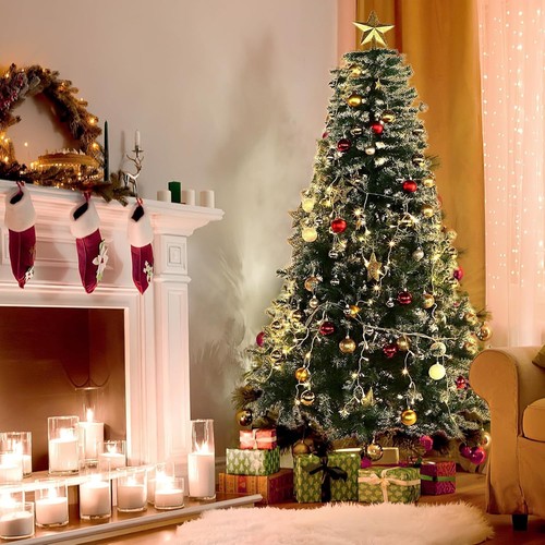 Christmas Tree with Stand Bushy Artificial Xmas Tree Home Decor 4ft 5ft 6ft 7ft - Picture 10 of 11
