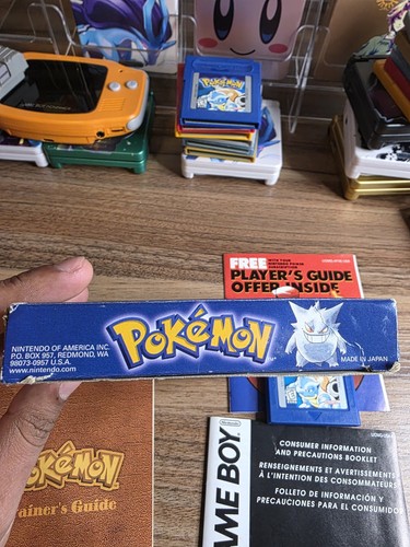 Pokemon Blue First Print Complete Box CIB GameBoy GB ' BLUE 'Text Sandshrew  - Picture 7 of 19