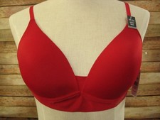 NWT Nautica Wire Free Smooth Finish Bra Full Coverage RED 36C 2 Hook NEW