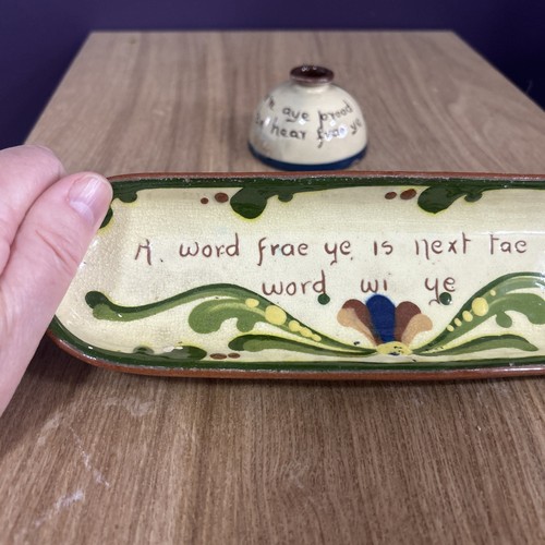 Torquay Ware Scandy Ink Well And Pen Rest Motto Ware Longpark - Picture 6 of 9
