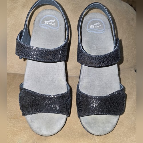 Sandalias Dansko Sonnet Metálicas Cuero Negro Talla EU 38 US 7.5-8 - Imagen 4 de 11