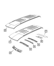 Genuine Mopar Roof Upper Rear Header 68036319AB