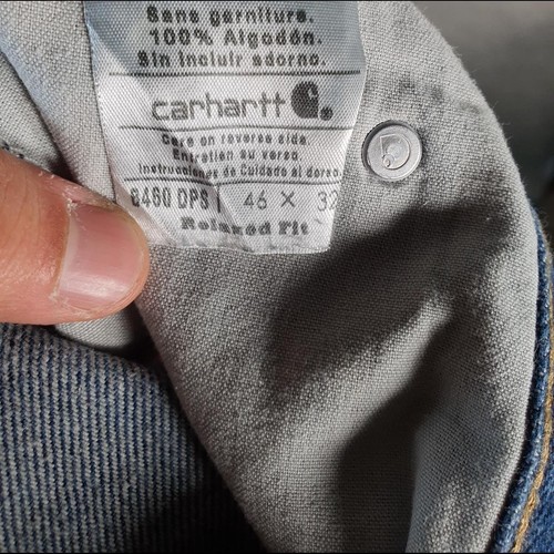 Vintage Carhartt Workwear Carpenter Jeans Herren W46 L32 Blau Denim Relaxed Fit - Bild 5 von 8