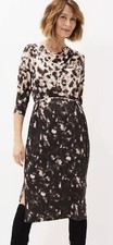 Phase Eight Corrie Animal Print Cowl Neckline Midi Dress UK 18 Occasion