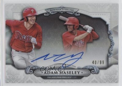 2018 Bowman Chrome Sterling Continuity 40/99 Adam Haseley #BSA-AH Auto 12i0