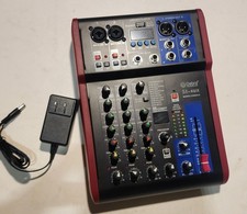 D Debra 4-Ch Pro Audio Mixer w/ 99 DSP Effects USB MP3 Input 48V Phantom Power