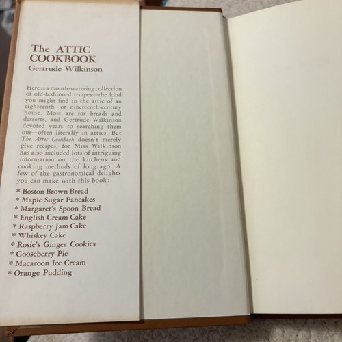 VINTAGE 1972 The Attic Cookbook- Gertrude Wilkinson HCDJ-FIRST EDITION 1st Print - Imagen 7 de 12
