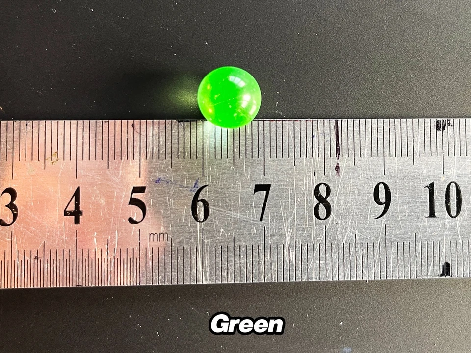 Uranium Vaseline Glass 10mm Green Yellow UV Reactive Marbles Marble - Image 4 of 4