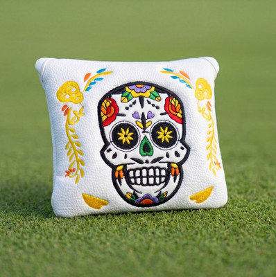 Skull Mallet Putter Cover   Blanc Golf Cinco De Mayo Magnetic Golf Headcover