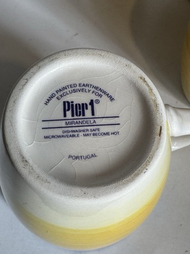 Pier-1 Imports Mirandela Tassen Portugal 4er Set seltene Musterersatz - Bild 3 von 13