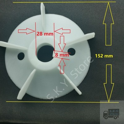 New Y2-112-2 Motor Fan Blade, Diameters 152mm/28mm/8mm, Fast Free Shipping