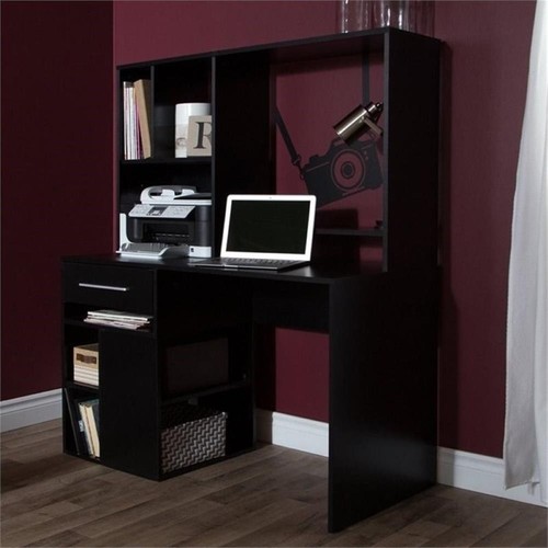 South Shore Annexe Home Office Desk in Pure Black - Picture 2 of 5