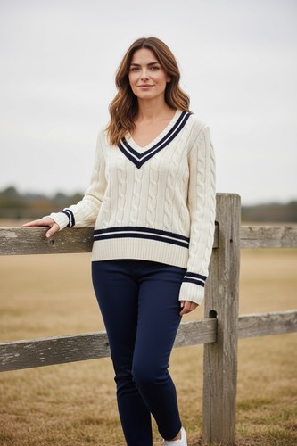 Ralph Lauren Polo Womens ICONIC cricket sweater.  Size XL (runs Small) NEW - Picture 4 of 6