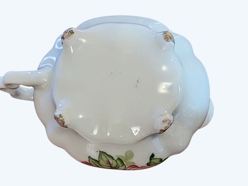 Vintage Lefton Porzellan Milchkännchen mit rosa Rosen Design & Goldrand - Bild 5 von 5