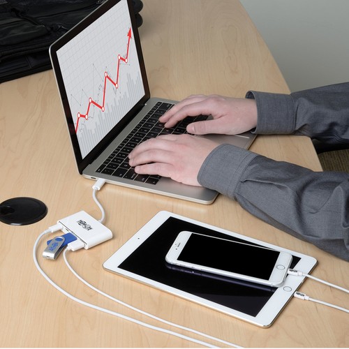 Tripp Lite By Eaton Master-Power U460-004-2A2C 4Port Usb 3.1 Portable Hub Gen 1 - Picture 6 of 10