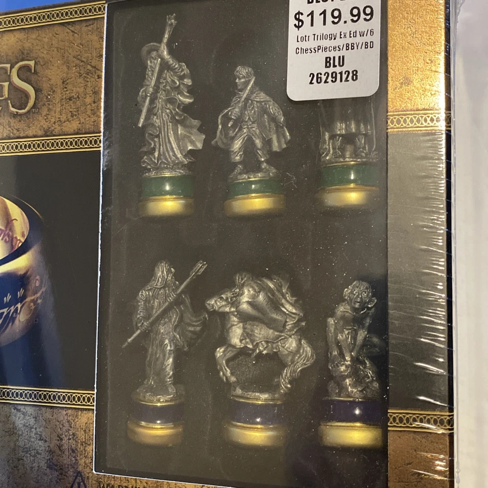 LOTR The Lord of the Rings Trilogy Extended Edition Blu-Ray 6-Figurine Set NEW Foto 2 de 4