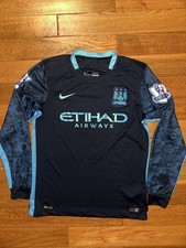 Nike Manchester City 2015/2016 Away Sterling #7 LS Jersey Shirt Mens  Medium