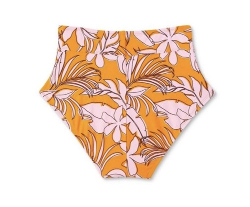 Women's Tropical Print Tummy Control Full Coverage Bikini Bottom Medium - Picture 5 of 8