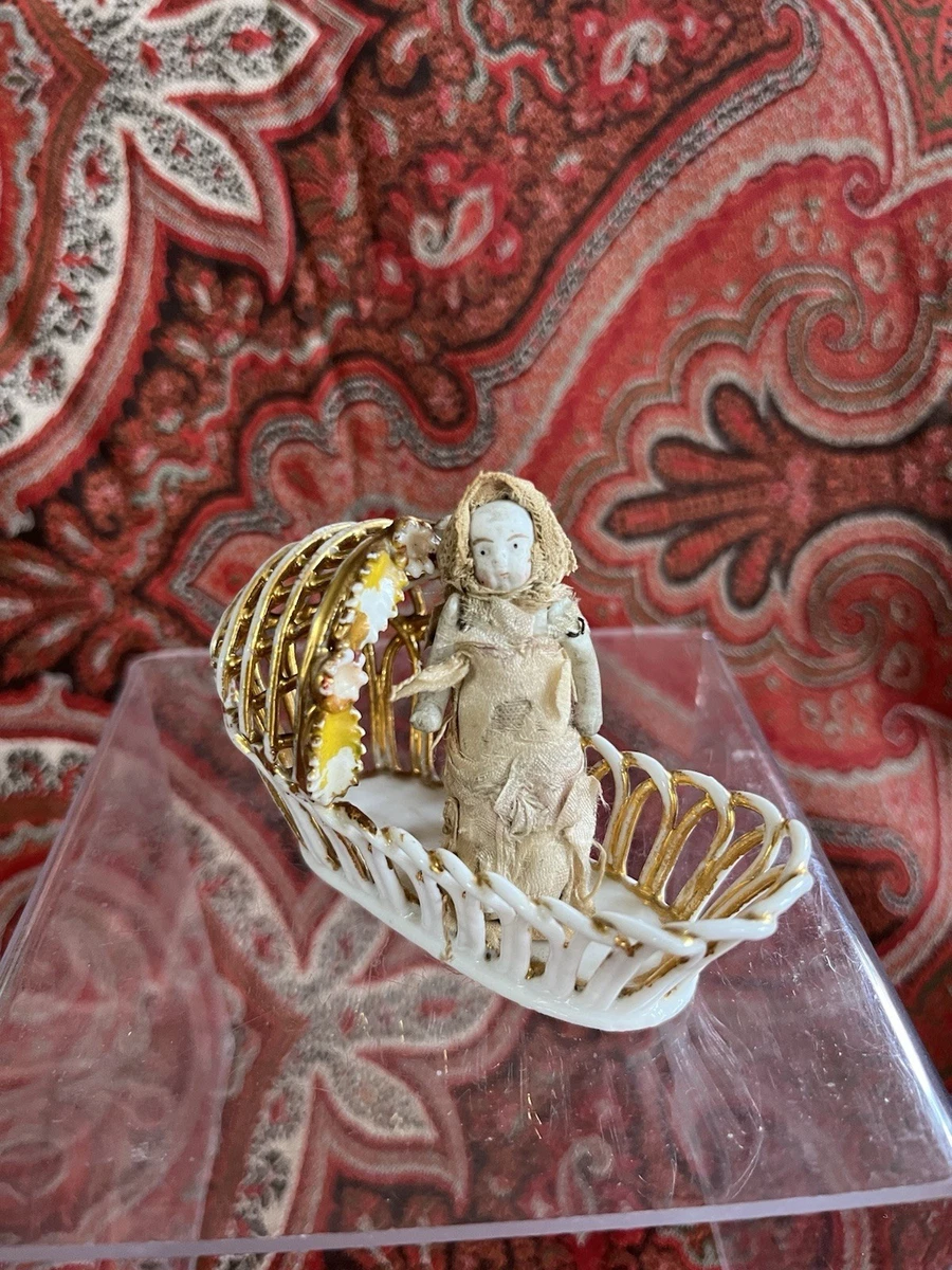 Rare ancien encrier en porcelaine ecole ancienne d'ALBI