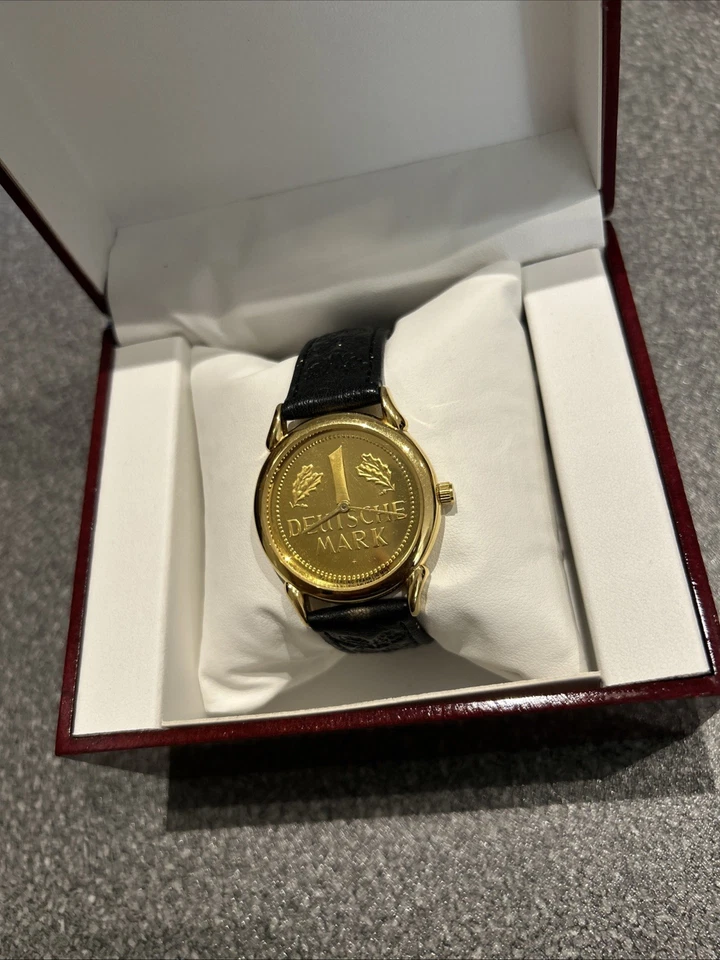 Muy Raro 1991 Franklin Mint 1 Marco Alemán Reloj Suizo para Hombres Plata 925 Esfera GP Foto 2 de 4