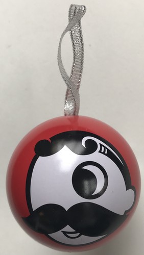 RARE NATIONAL BOHEMIAN BEER MR NATTY BOH ORNAMENT BALTIMORE MD 2.5" D METAL BALL - Picture 6 of 11