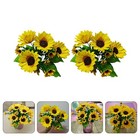 2 Bunches Artificial Sunflower Decor Unique Simulation Flower Decorative Flower