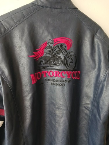 Mens Motorcycle Style Jacket Size XXL Knhor Schdarrow Soft Faux Leather - Picture 17 of 23