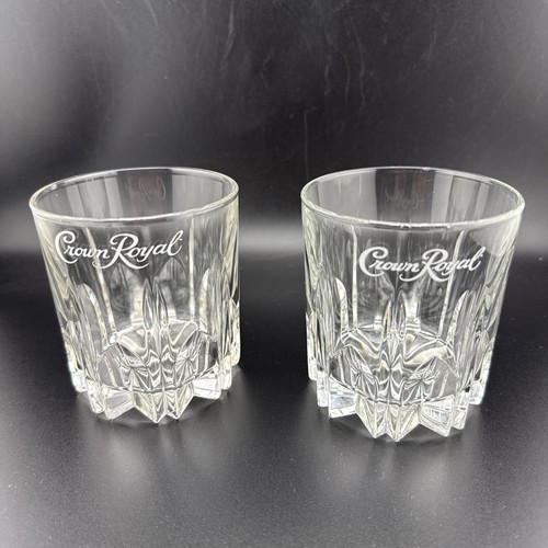 Bicchieri vintage Crown Royal Whiskey Rocks trasparenti 8 oz bicchiere liquore starburst ITALIA - Foto 1 di 11