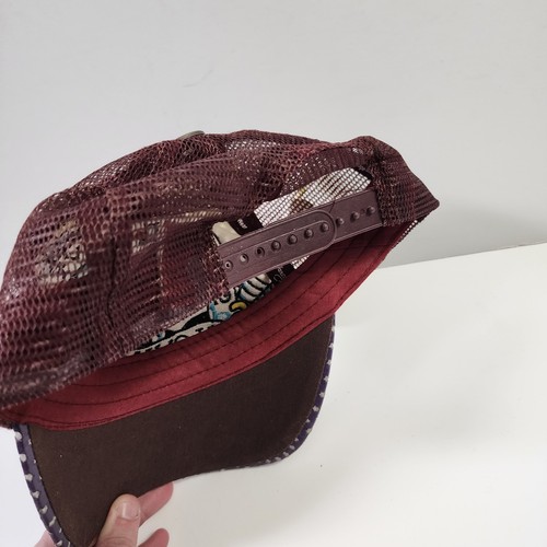 Vintage 90s Ed Hardy Hat Unisex Skull Snapback Mesh Y2k Deadstock New Purple Cap - Picture 6 of 8