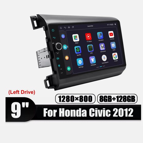 For Honda Civic 2012 (Left Drive) 9" 8+128GB Android 12 Qualcomm Chip Car Radio - Bild 2 von 6