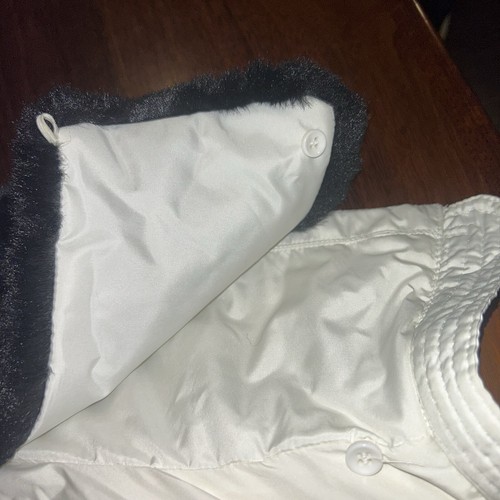 Michael Kors Down Filled Jacket Women XL, White, Black Fur Trim - Bild 6 von 9