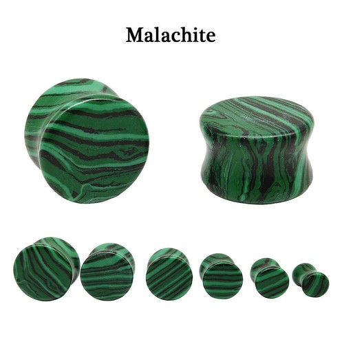 6MM - 16MM STONE EAR PLUG NATURAL STRETCHER TUNNEL TAPER SADDLE TIGER EYE PLUGS - Picture 24 of 37