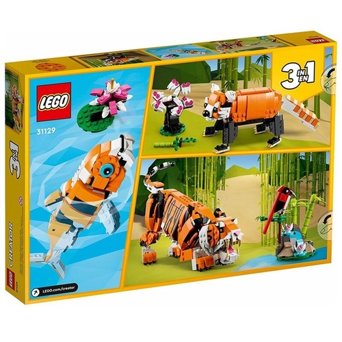 LEGO CREATOR 31129 3 IN 1 MAJESTÄTISCHER TIGER / PANDA / FISCH NEUBAU SPIELZEUG VERSIEGELT - Bild 2 von 9