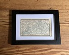 1888 Antique Framed Original Kentucky State Map Tiny Kentucky Vintage Map