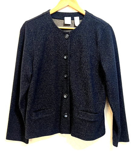 Mujer Tweed XL Chaqueta Botones Emma James Preppy Ropa de Trabajo Oficina - Imagen 1 de 4