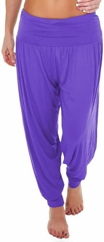 Ladies Harem Trousers - Women's Full-Length Stretch Casual Pants– High Waist - Picture 13 of 98