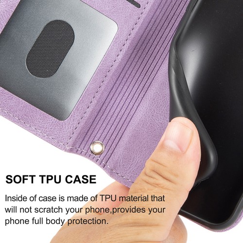 For iPhone 16e 15 14 13 12 11 X Magnetic Wallet Card Phone Case + Shoulder Strap - Picture 60 of 70
