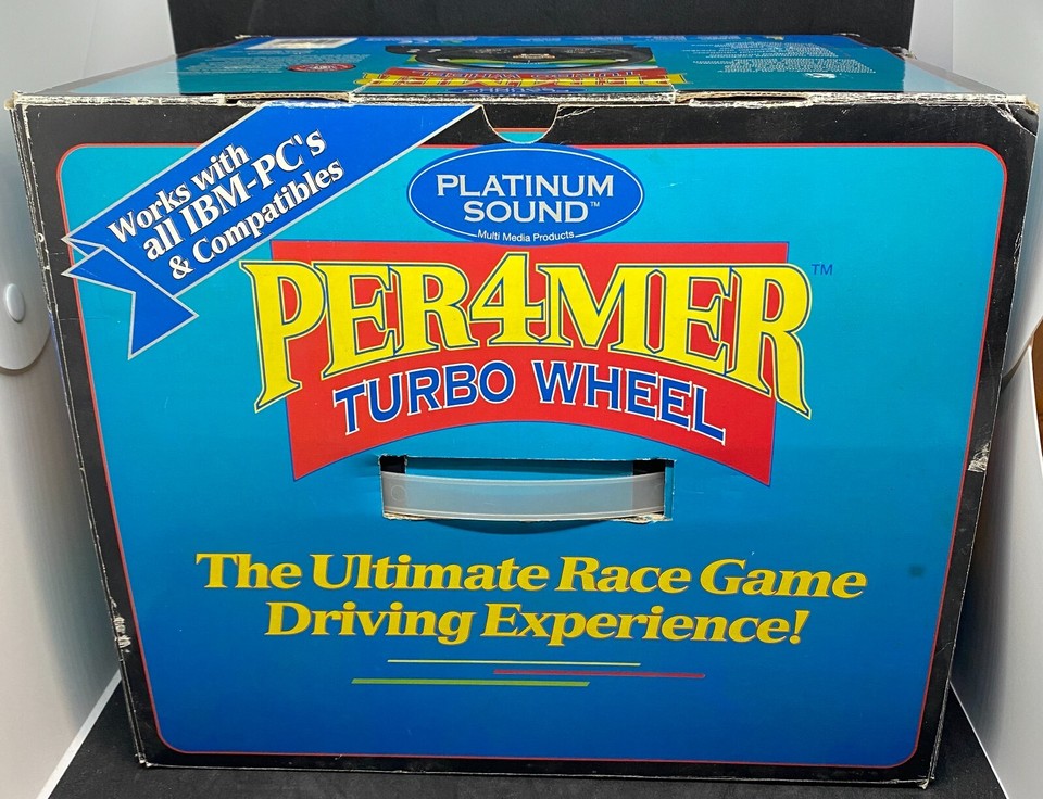 Pédalier Per4mer Turbo Wheel - Volant De Course PC, Filaire, Noir, Accessoire Jeu Occasion