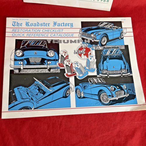 Roadster Factory Triumph Restauration Checkliste Kurzübersicht Katalog '88 Lot - Bild 2 von 13