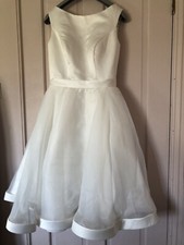 Milanoo Rani Short Vintage Style 60’s Bateau Bridal Dress Small BNWT