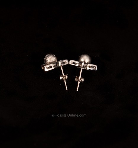 Muonionalusta Meteorite Star Bead Studs L .925 #37 - Picture 3 of 3