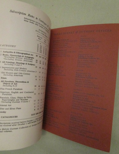 Parke-Bernet Galleries - Auction Catalogs - 1960's - Picture 18 of 18