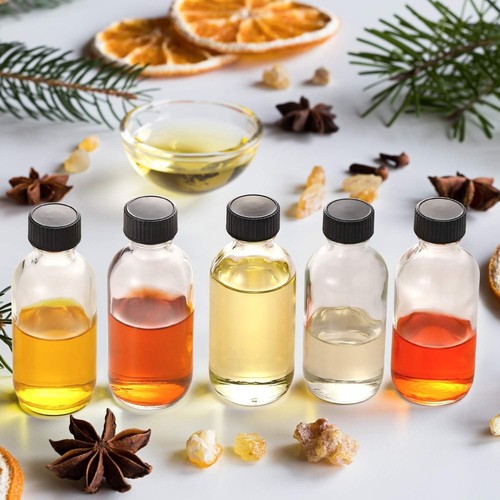 12 Pack 2 Oz Small Clear Glass Bottles with Lids & 3 Stainless Steel Funnels New - Bild 9 von 9