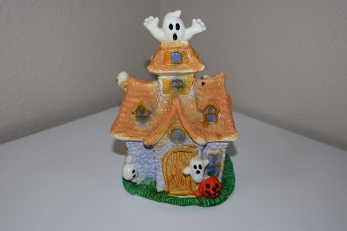 Halloween Haunted House Tabletop Ghost Goblins Pumpkin 6.5" 