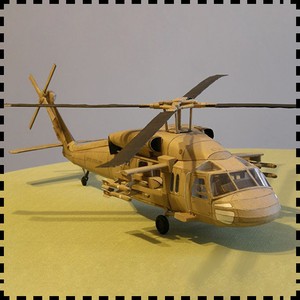 Black-Hawk-Sikorsky-UH-60-Helicopter-1-33-Scale-DIY-Handcraft-Paper-Model-Kit