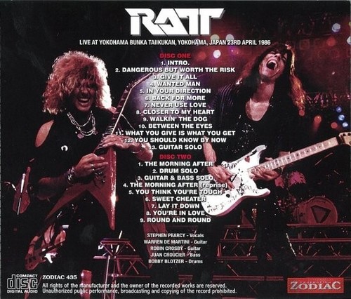 RATT / YOKOHAMA 1986 DIFINITIVE MASTER (2CD) - Imagen 2 de 4