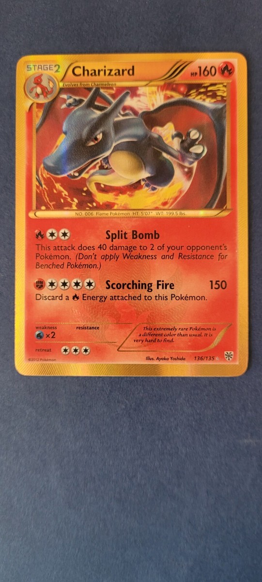 ポケモンカードゲーム Charizard 136/135 Plasma stornPokemon Pokemon TCG Plasma Storm Charizard Secret Rare Shiny 136/135