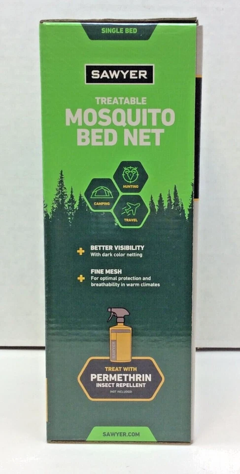 Mosquitera Sawyer con kit de tratamiento, malla fina, color oscuro, envío gratuito Foto 4 de 4